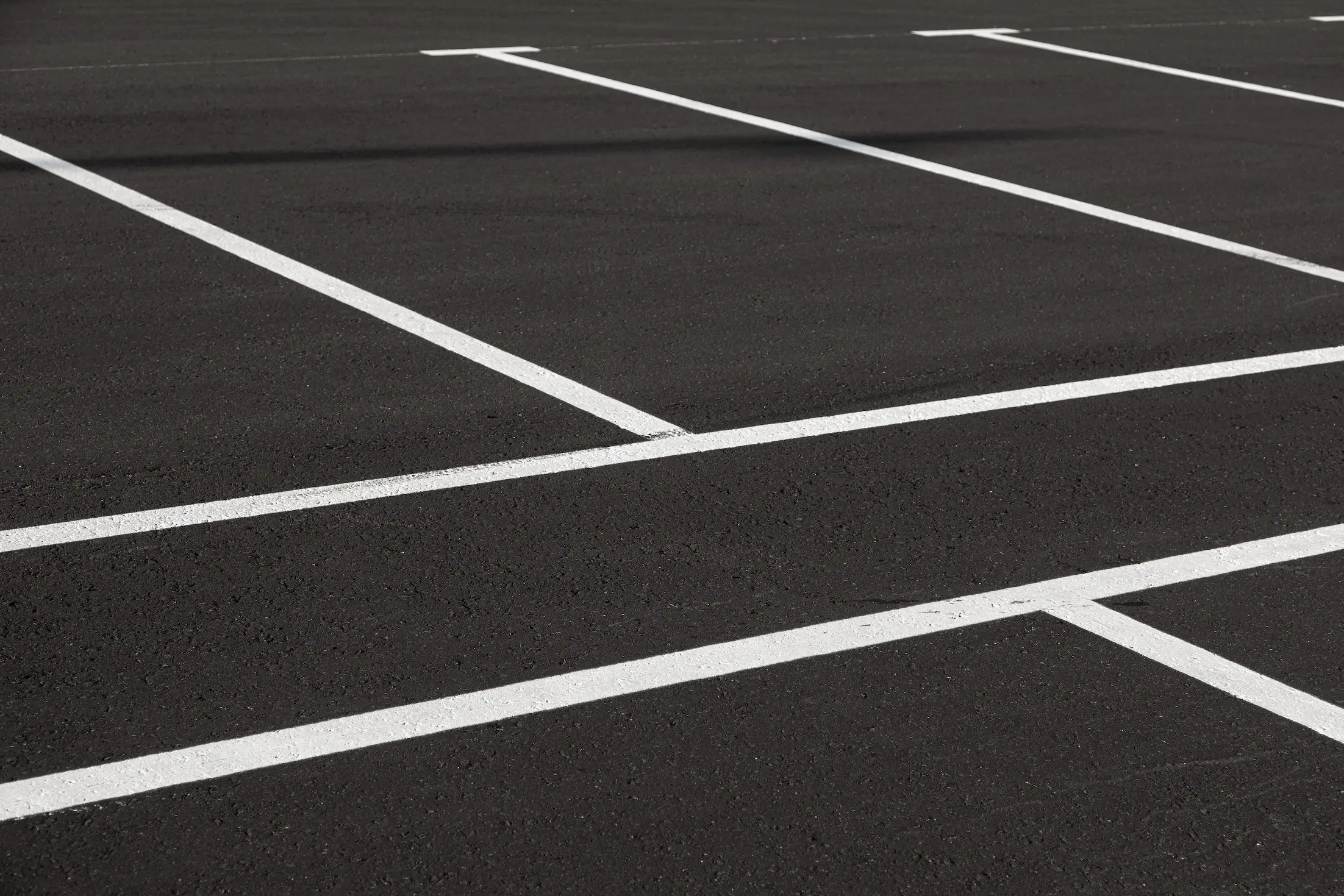 fresh parking lot stripes in flagstaff